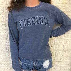 Blue/Grey UVA Long Sleeve T-Shirt